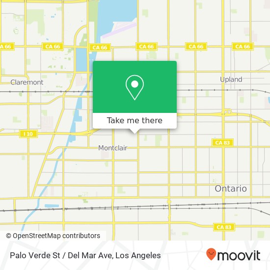 Mapa de Palo Verde St / Del Mar Ave