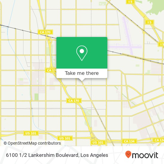 6100 1/2 Lankershim Boulevard map