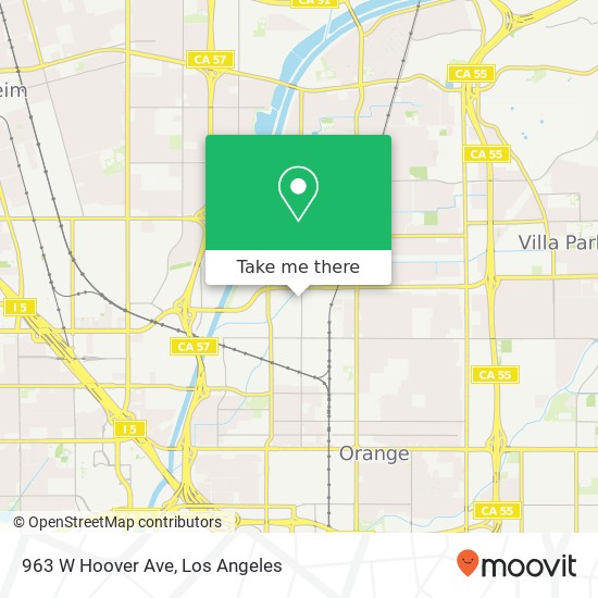 Mapa de 963 W Hoover Ave