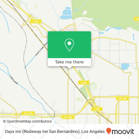 Mapa de Days Inn (Rodeway Inn San Bernardino)