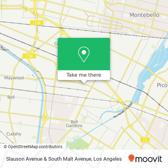 Mapa de Slauson Avenue & South Malt Avenue