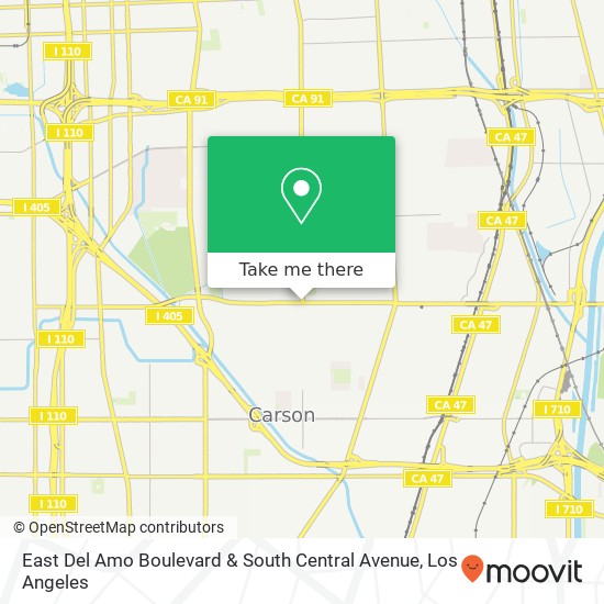 Mapa de East Del Amo Boulevard & South Central Avenue