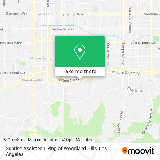 Sunrise Assisted Living of Woodland Hills map