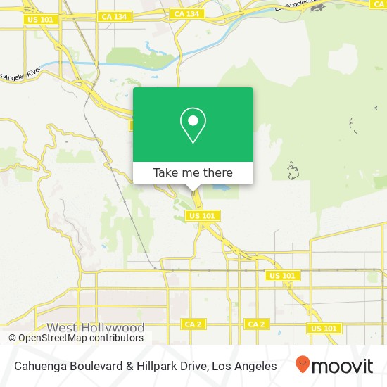 Mapa de Cahuenga Boulevard & Hillpark Drive