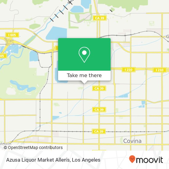 Mapa de Azusa Liquor Market Allen's