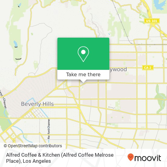 Mapa de Alfred Coffee & Kitchen (Alfred Coffee Melrose Place)