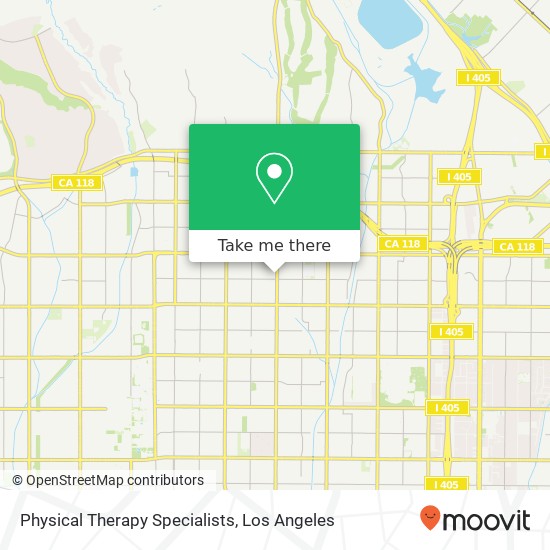 Physical Therapy Specialists map