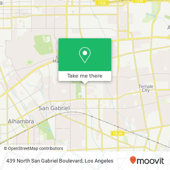 Mapa de 439 North San Gabriel Boulevard