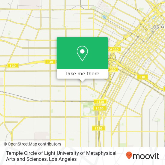 Mapa de Temple Circle of Light University of Metaphysical Arts and Sciences