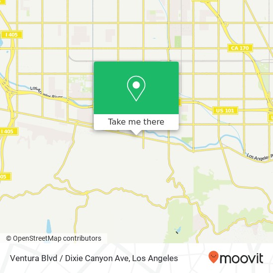 Ventura Blvd / Dixie Canyon Ave map