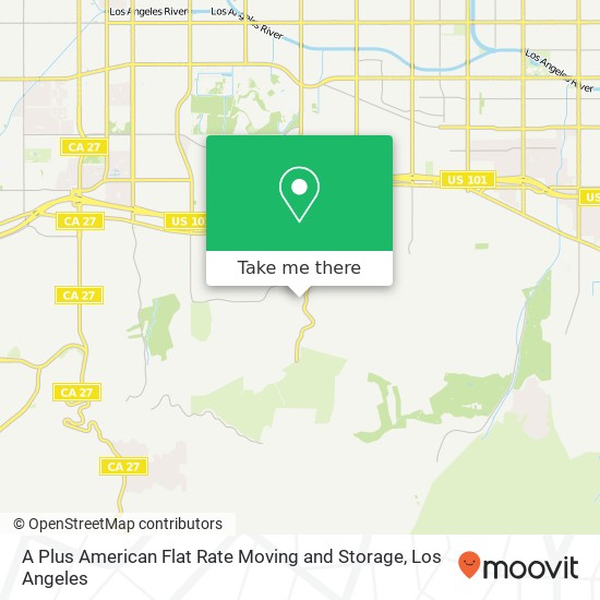 A Plus American Flat Rate Moving and Storage map