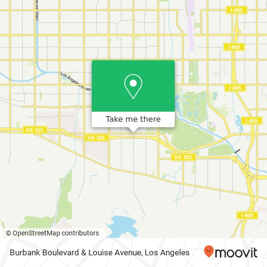 Burbank Boulevard & Louise Avenue map