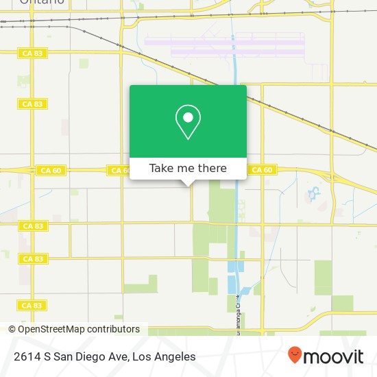 Mapa de 2614 S San Diego Ave