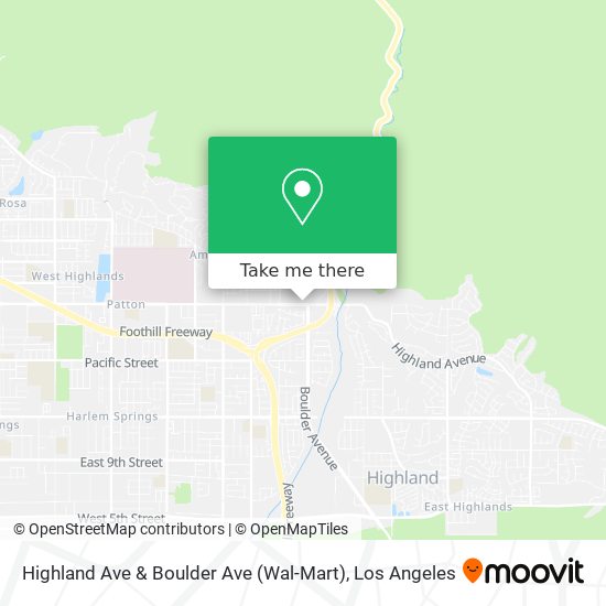 Mapa de Highland Ave & Boulder Ave (Wal-Mart)