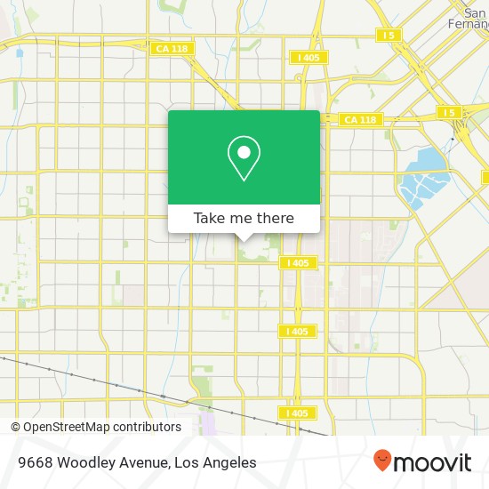 Mapa de 9668 Woodley Avenue