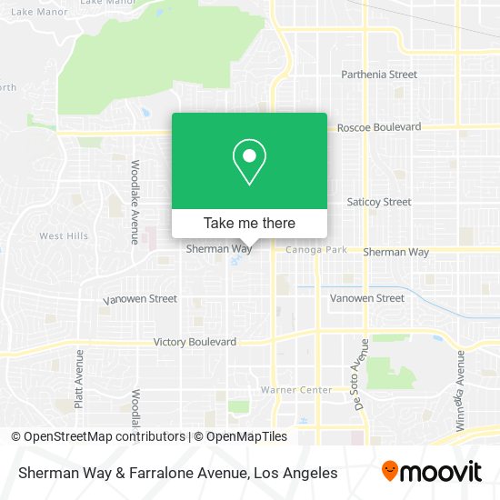 Mapa de Sherman Way & Farralone Avenue