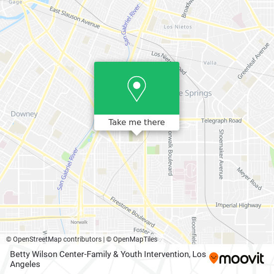 Betty Wilson Center-Family & Youth Intervention map