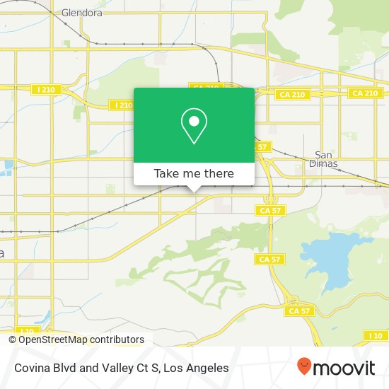 Mapa de Covina Blvd and Valley Ct S