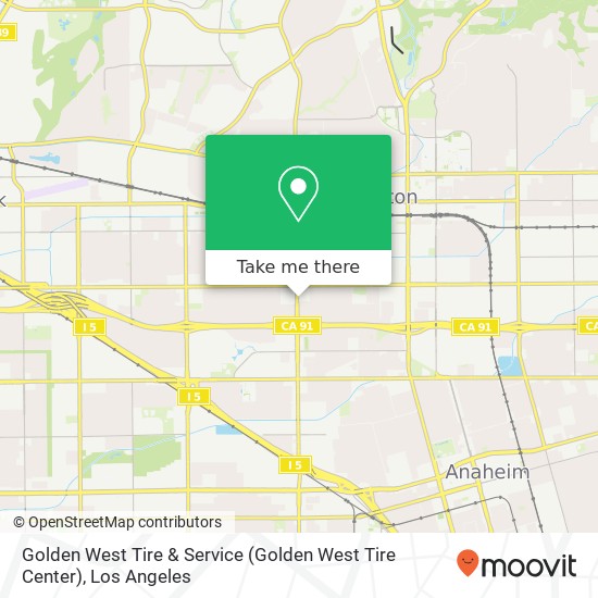 Mapa de Golden West Tire & Service