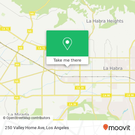 Mapa de 250 Valley Home Ave