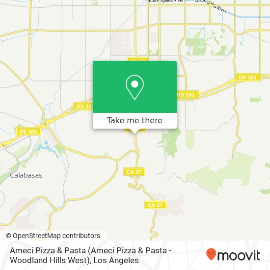 Mapa de Ameci Pizza & Pasta (Ameci Pizza & Pasta - Woodland Hills West)