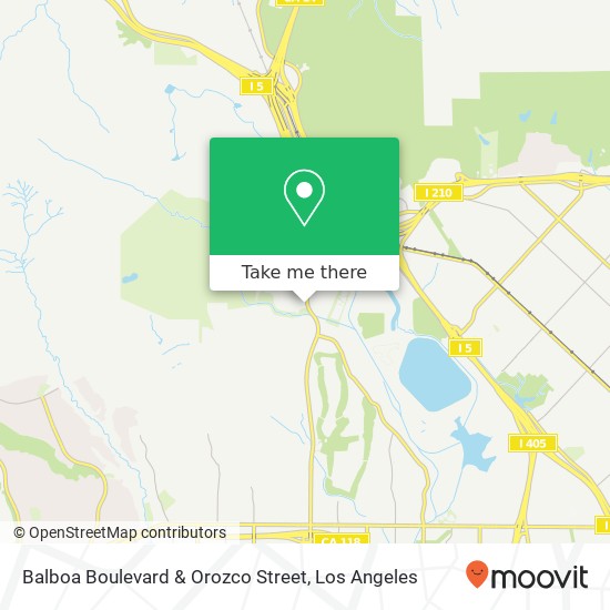 Balboa Boulevard & Orozco Street map