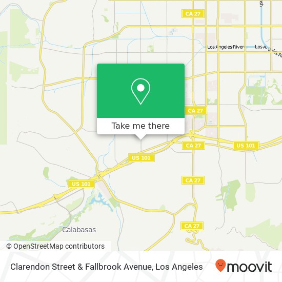 Mapa de Clarendon Street & Fallbrook Avenue