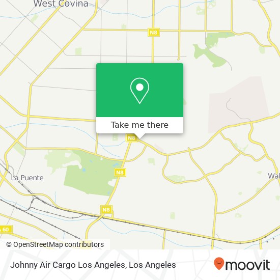 Mapa de Johnny Air Cargo Los Angeles