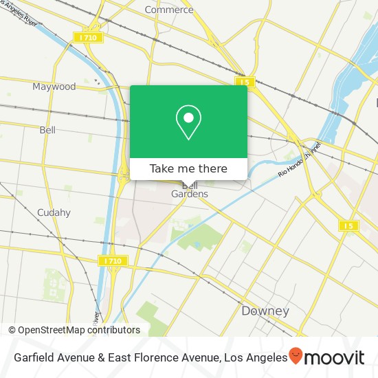 Garfield Avenue & East Florence Avenue map