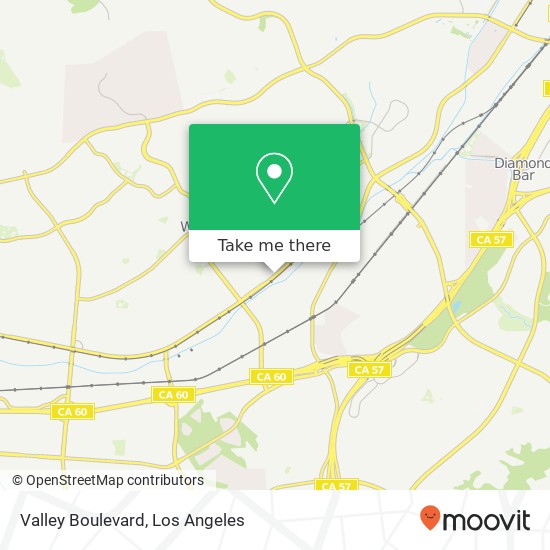 Valley Boulevard map