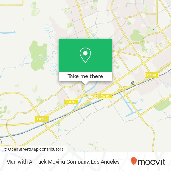 Man with A Truck Moving Company map