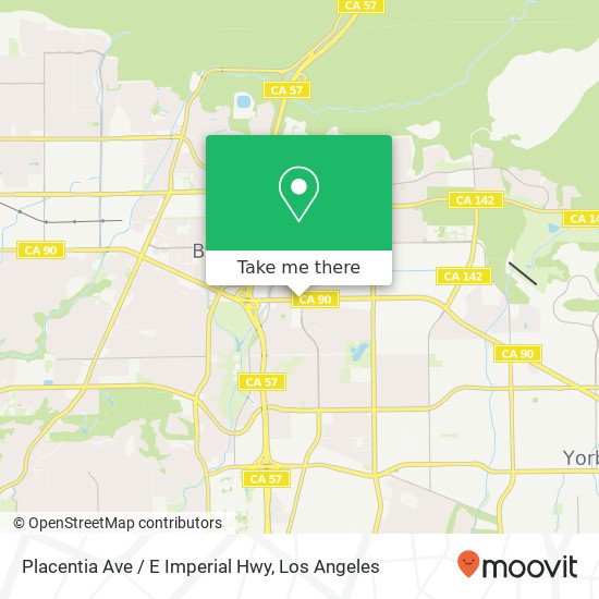 Placentia Ave / E Imperial Hwy map