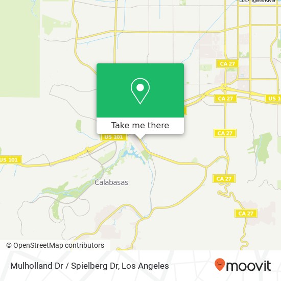 Mulholland Dr / Spielberg Dr map