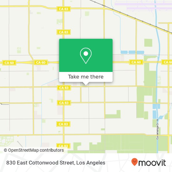 830 East Cottonwood Street map