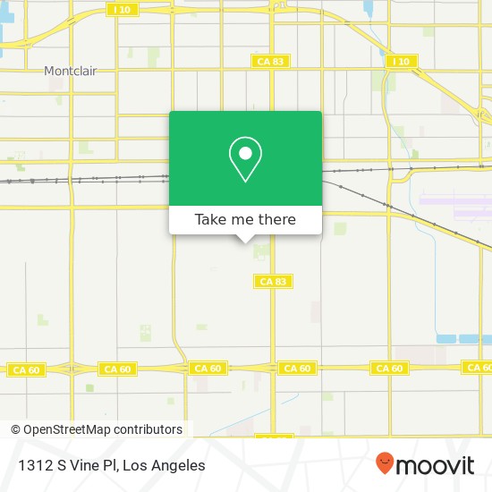 1312 S Vine Pl map