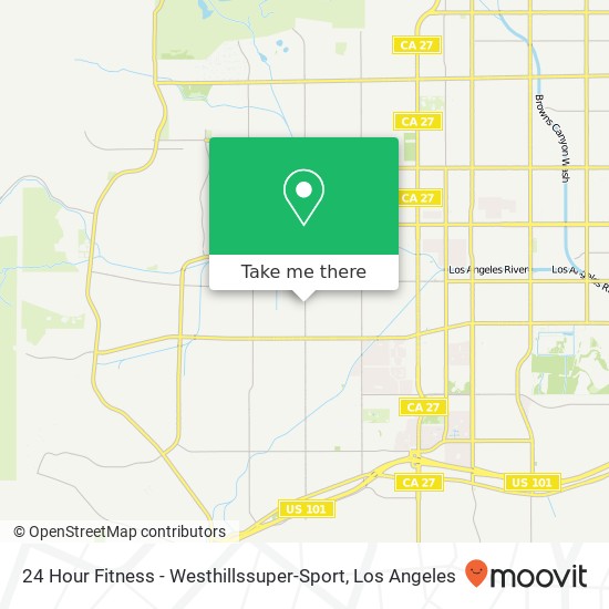 Mapa de 24 Hour Fitness - Westhillssuper-Sport