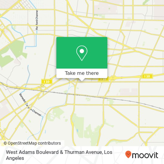 West Adams Boulevard & Thurman Avenue map