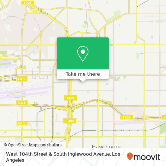 West 104th Street & South Inglewood Avenue map
