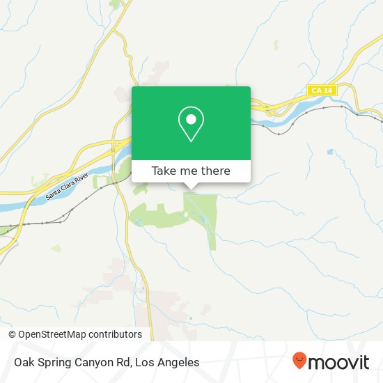 Oak Spring Canyon Rd map