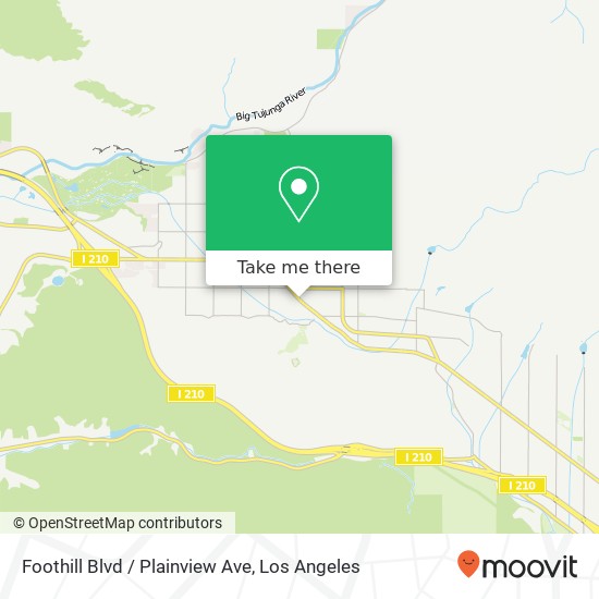 Mapa de Foothill Blvd / Plainview Ave