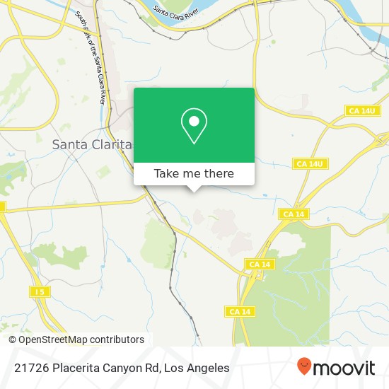 Mapa de 21726 Placerita Canyon Rd