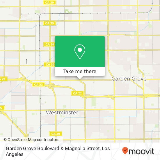 Mapa de Garden Grove Boulevard & Magnolia Street