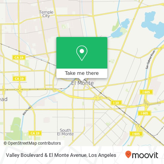 Valley Boulevard & El Monte Avenue map