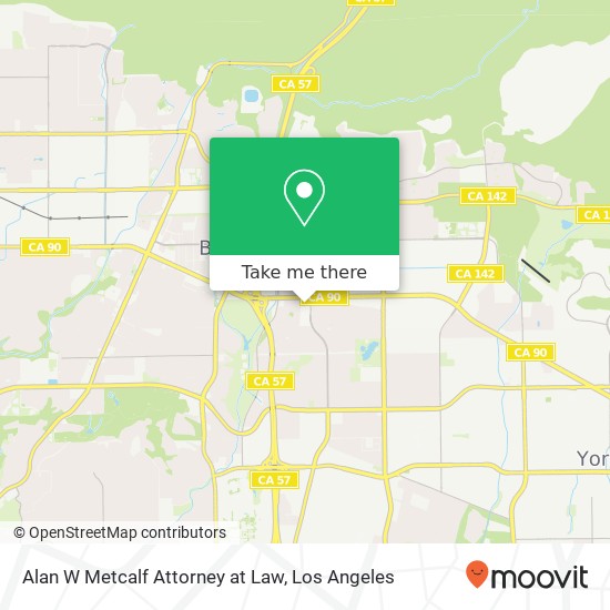 Mapa de Alan W Metcalf Attorney at Law