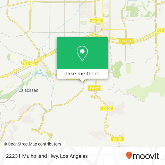 22231 Mulholland Hwy map