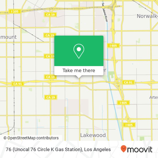 76 (Unocal 76 Circle K Gas Station) map