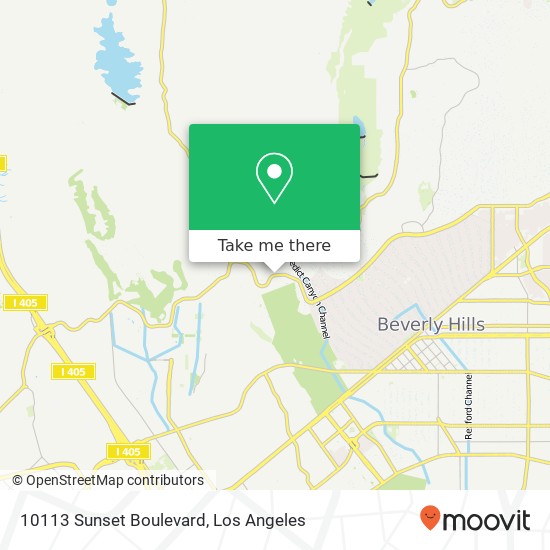 10113 Sunset Boulevard map