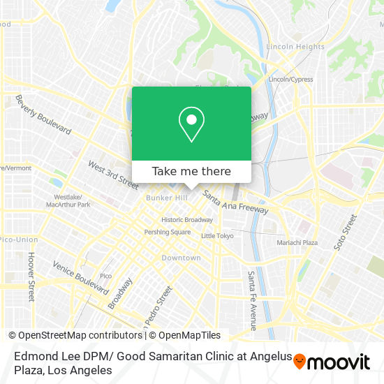 Mapa de Edmond Lee DPM/ Good Samaritan Clinic at Angelus Plaza