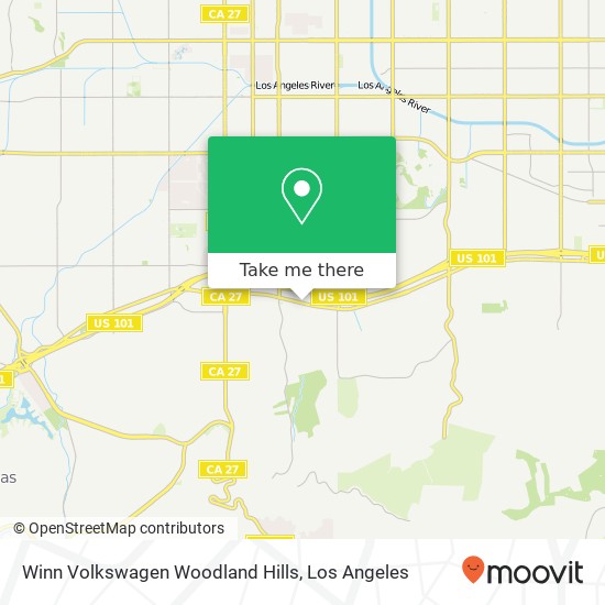 Winn Volkswagen Woodland Hills map