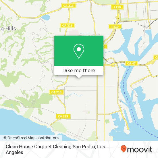 Clean House Carppet Cleaning San Pedro map